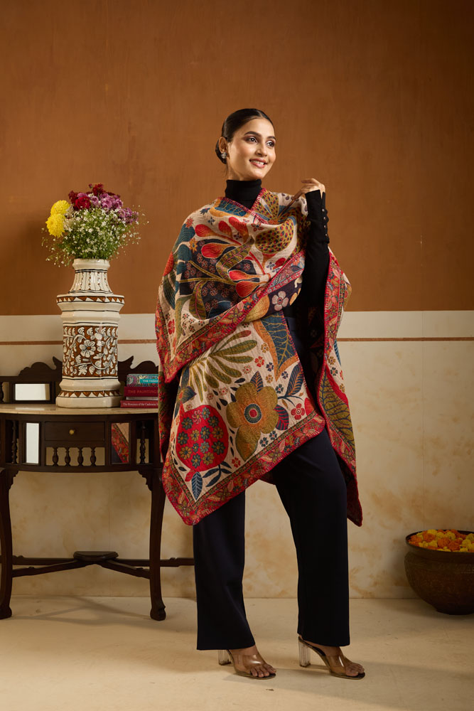 ImageBloomfield Boho Ruana/ Cape – Madrid Multi