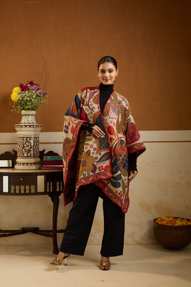 ImageBloomfield Boho Ruana/ Cape – Madrid Multi