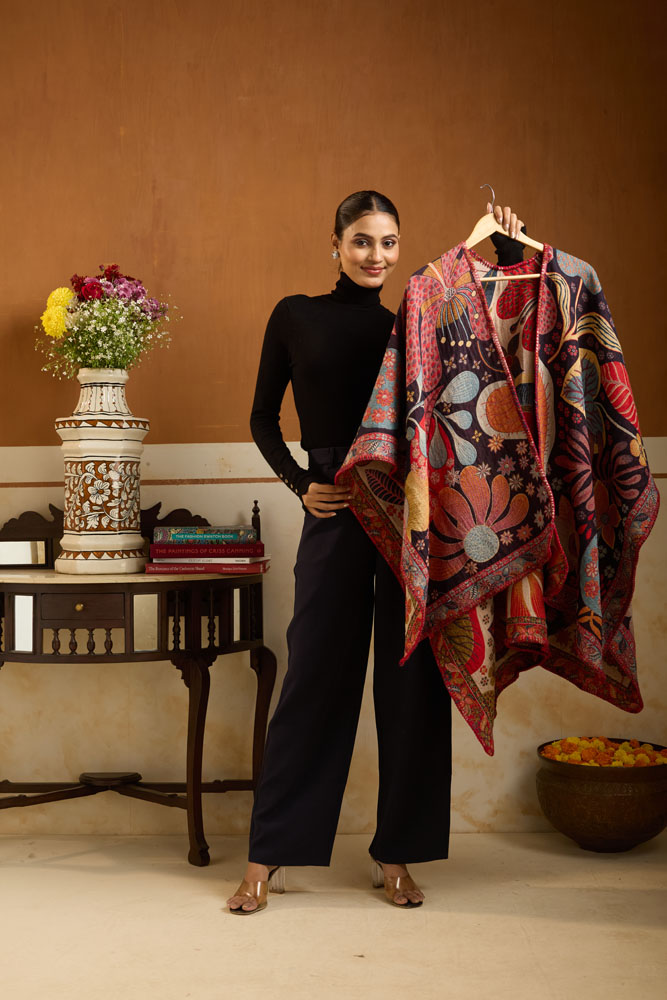 ImageBloomfield Boho Ruana/ Cape – Madrid Multi