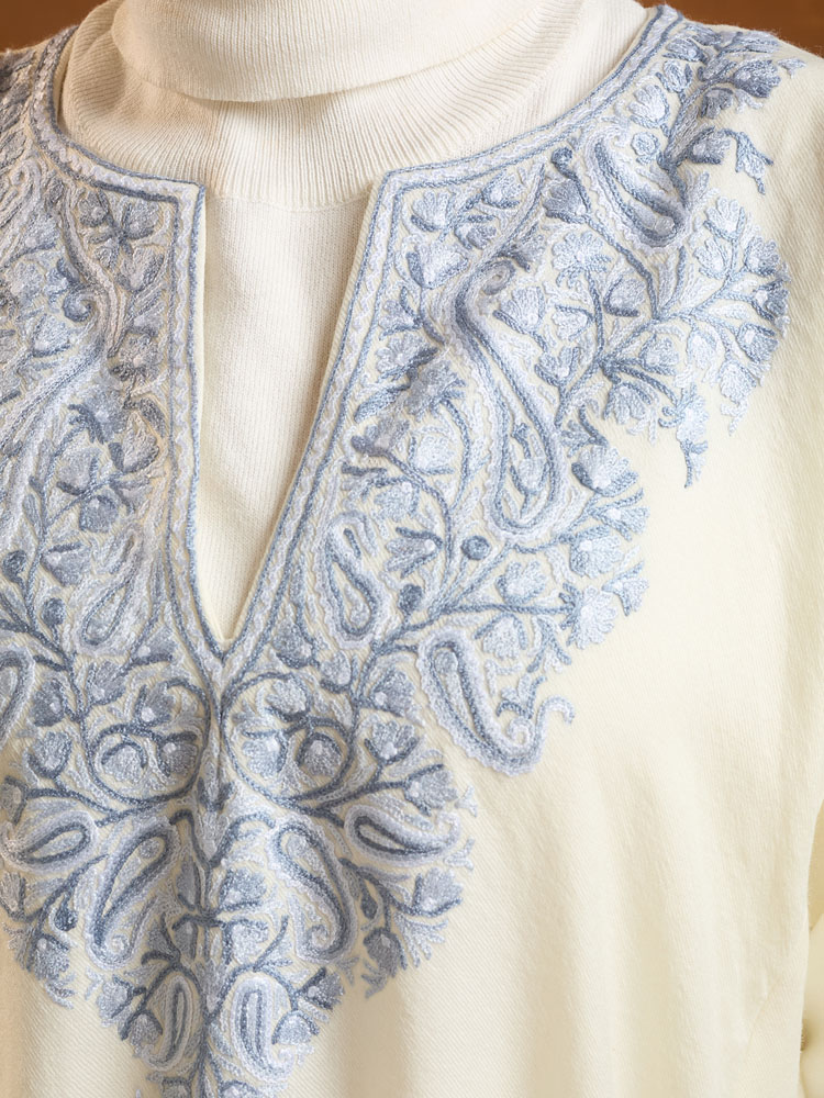 ImageSigne Paisley Ari Wool Phiran – Ivory, Grey