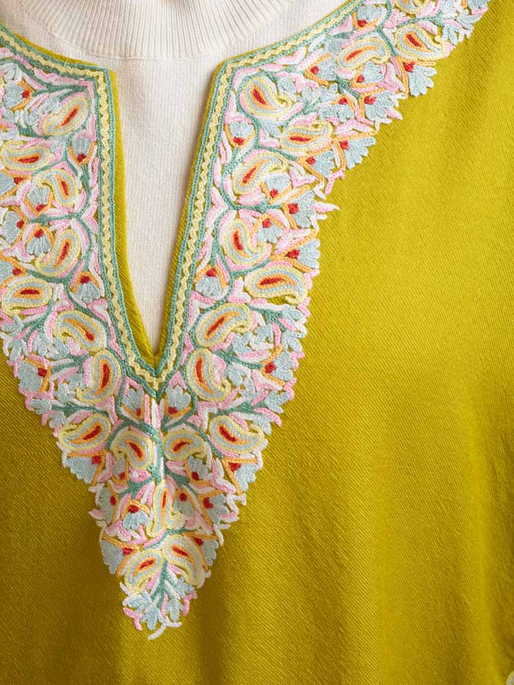 ImageOlea Paisley Ari Wool Phiran – Celery Green