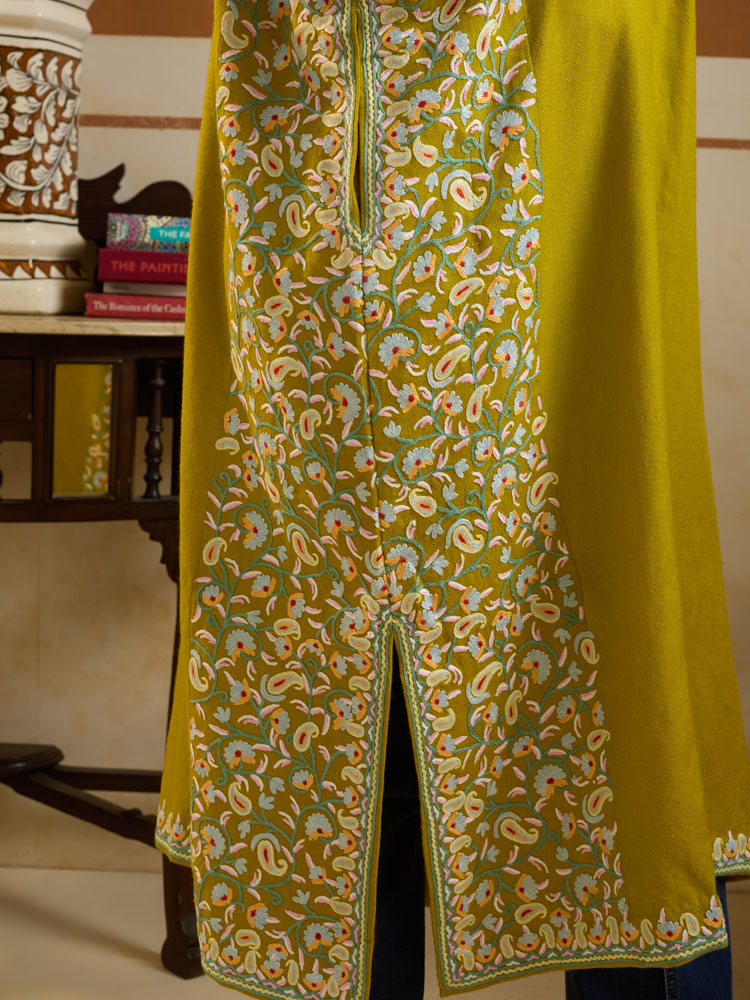 ImageOlea Paisley Ari Wool Phiran – Celery Green