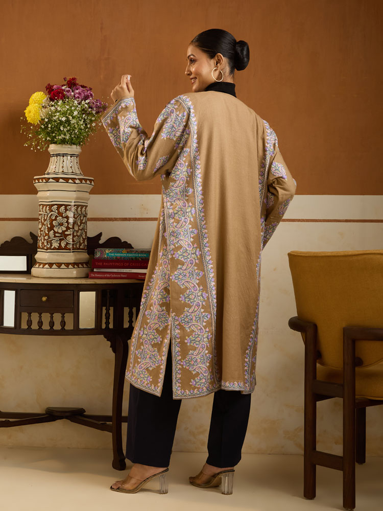 ImageOlea Paisley Ari Wool Phiran – Camel, Multi