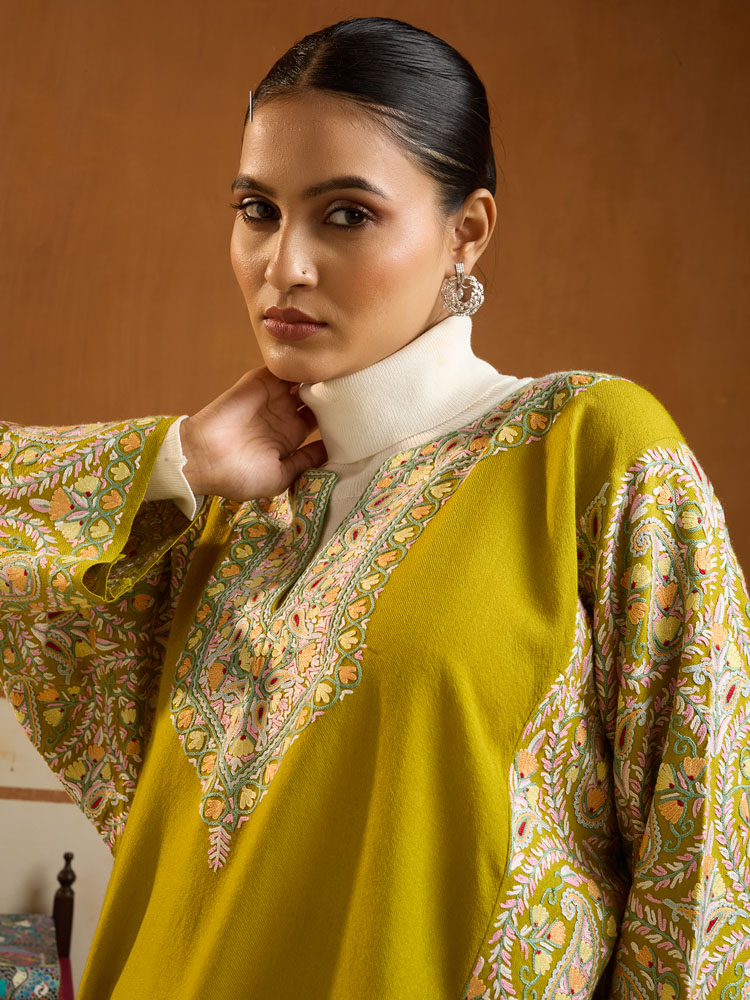 ImageOlea Paisley Ari Wool Phiran – Moss Green