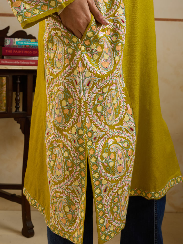 ImageOlea Paisley Ari Wool Phiran – Moss Green