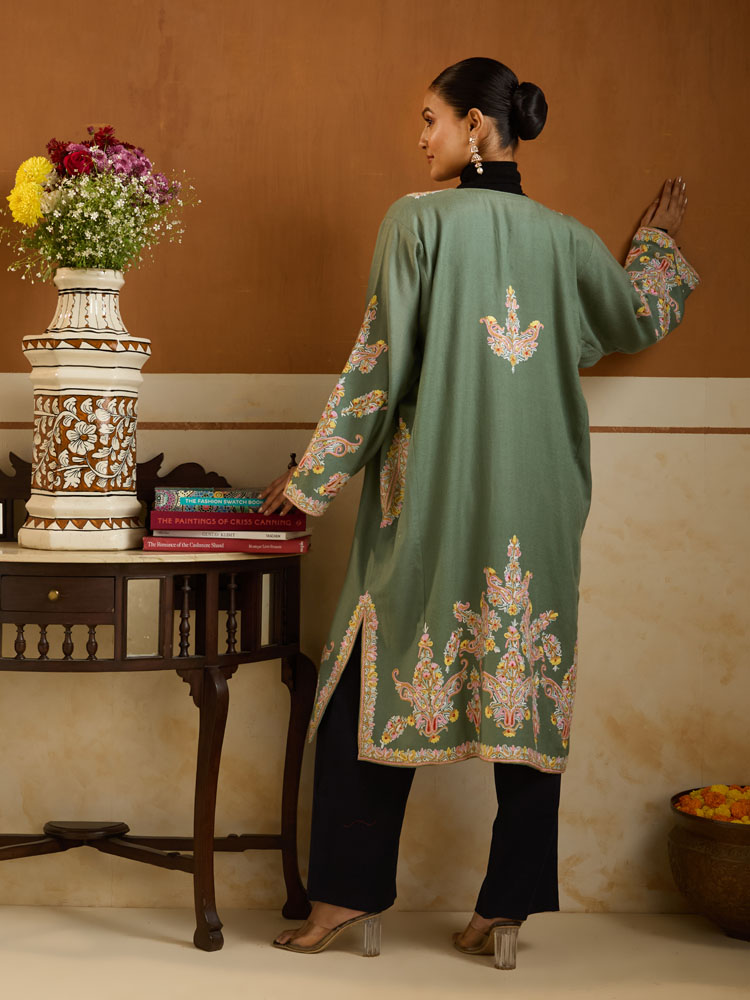 ImageAsta Buteh Ari Wool Phiran – Elm Green