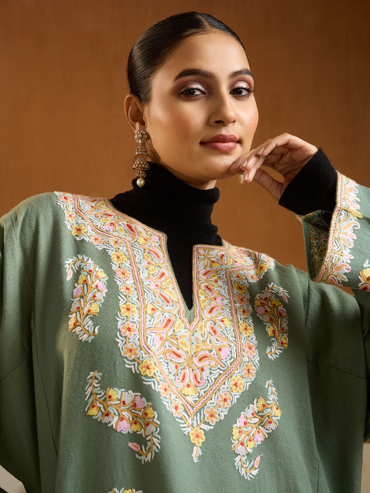 ImageAsta Buteh Ari Wool Phiran – Elm Green