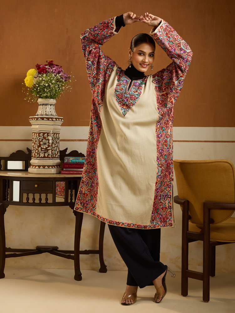 ImageOlea Chinar Ari Wool Phiran – Sand, Multi