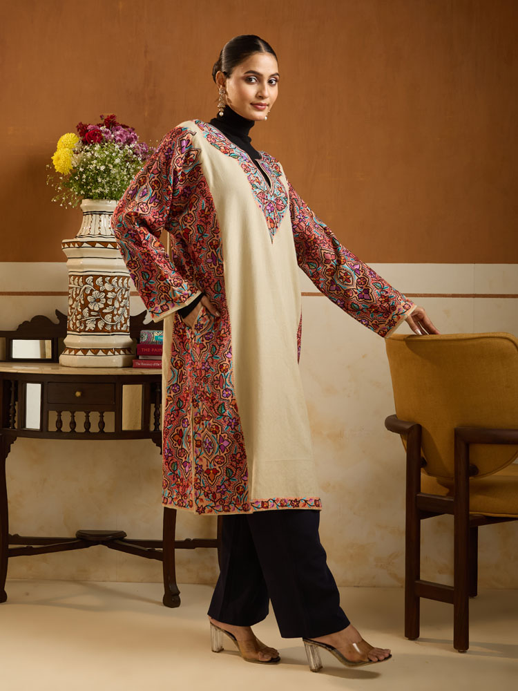 ImageOlea Chinar Ari Wool Phiran – Sand, Multi