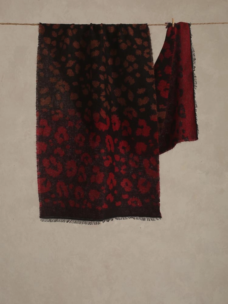 ImageDermis Weaves Wooly Blend Stole – Cognac, Red