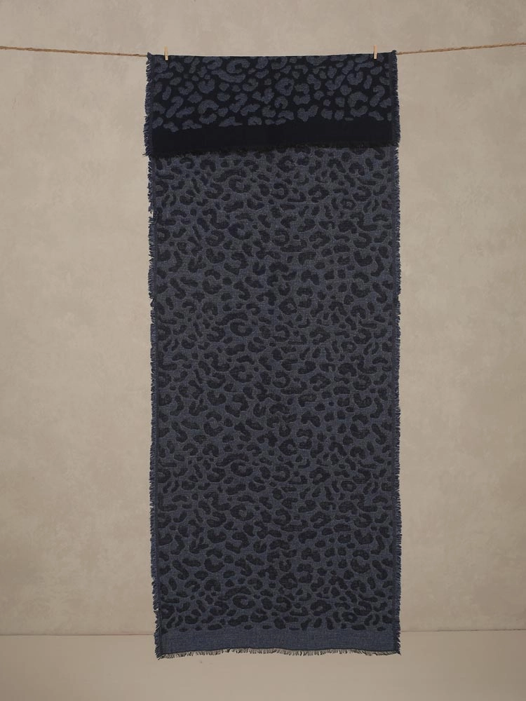 ImageTiger Weave Lambswool Stole – Navy