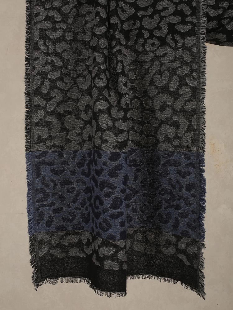 ImageTiger Weave Lambswool Stole – Black, Navy