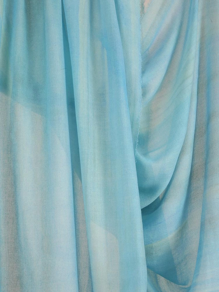 ImageAqua Veil Merino Wool Shawl – Baby Blue