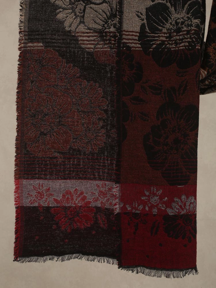 ImageFlora Weaves Lambswool Stole – Brown, Multi