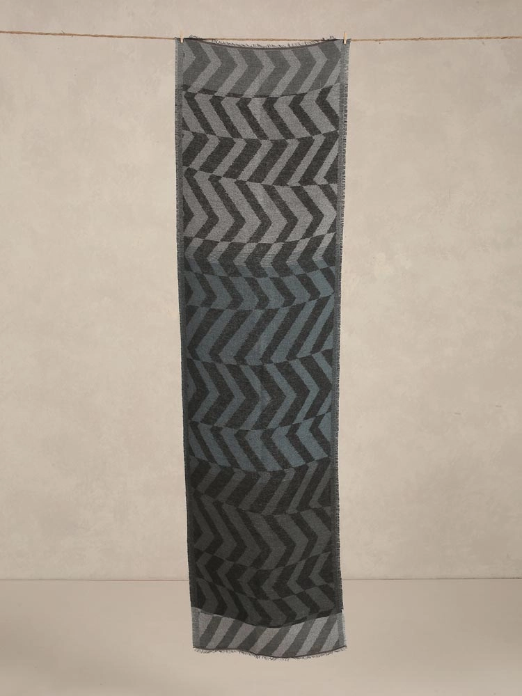 ImageRekha Flow Wooly Blend Stole – Geneva Grey