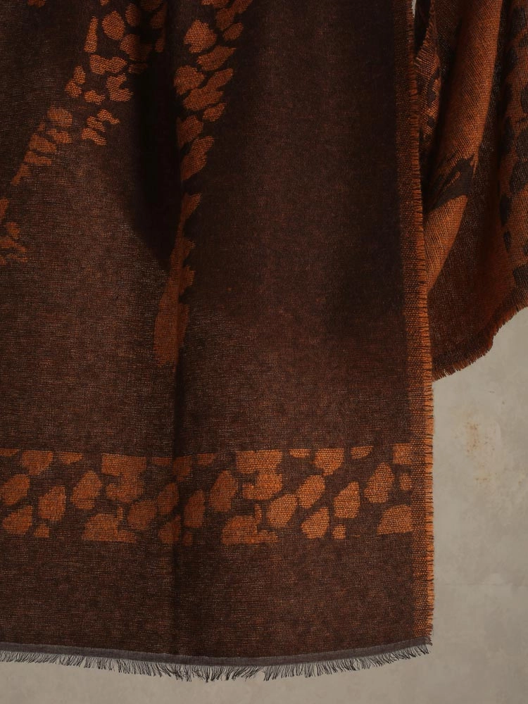 ImagePanther Weave Wooly Blend Stole – Rust Brown