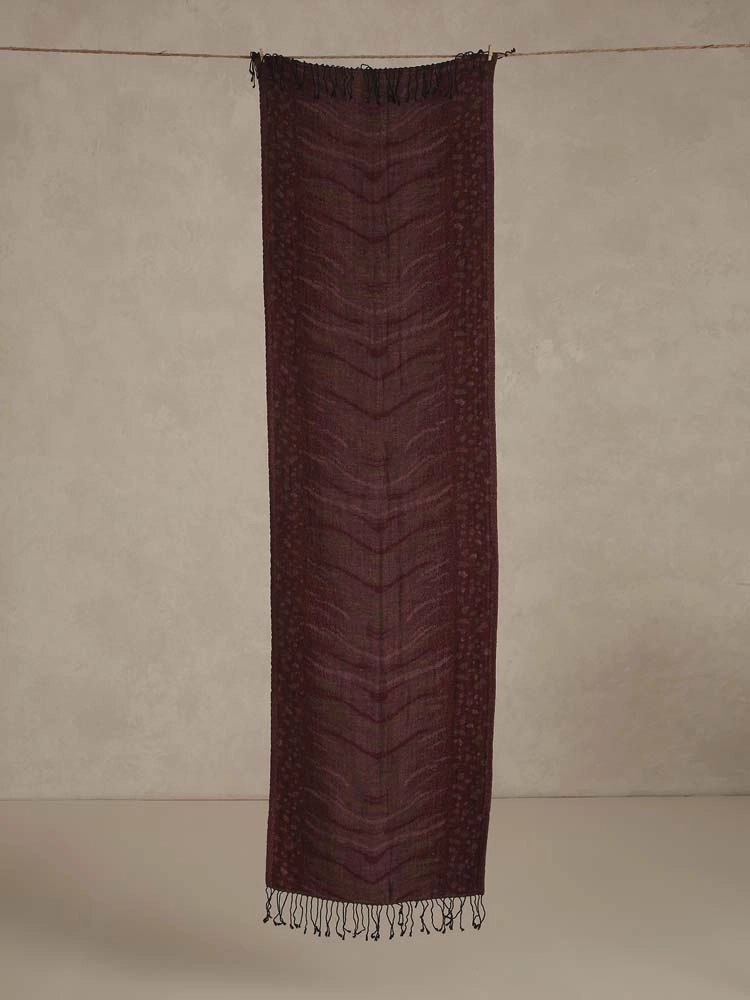 ImageTiger Weaves Wool Stole – Burgundy