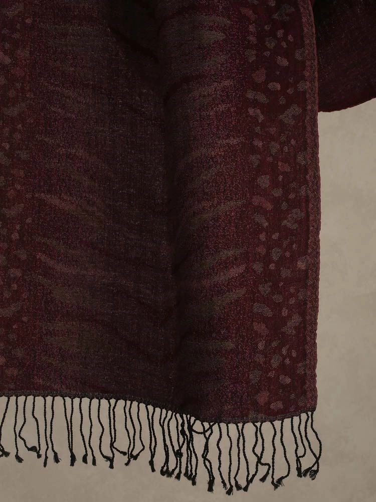 ImageTiger Weaves Wool Stole – Burgundy