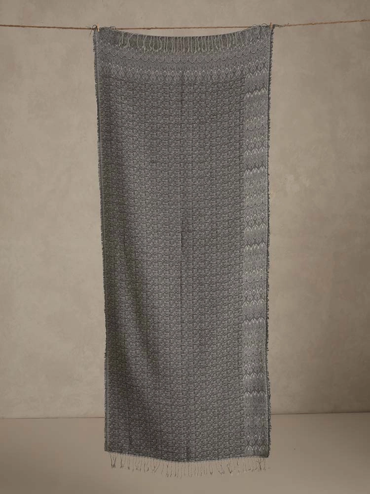 ImageDoku Weaves Wool Stole – Ink Grey
