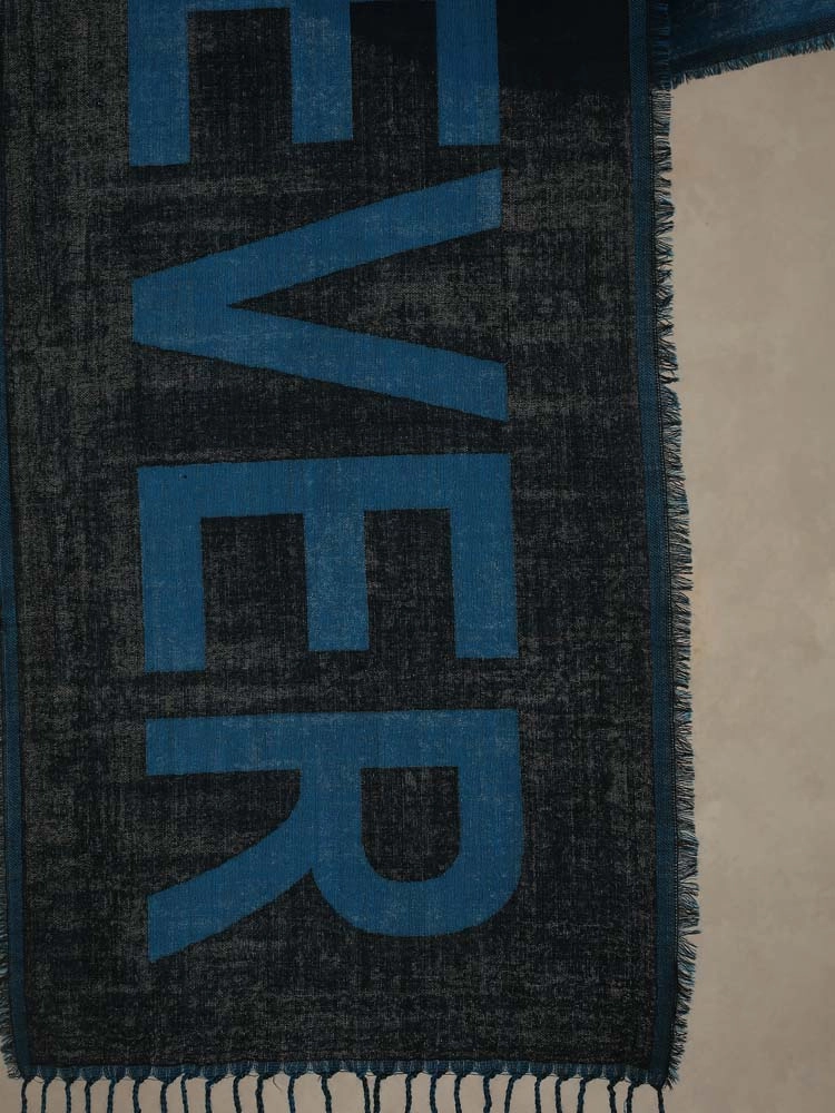 ImageDAD FOREVER Wool Muffler Scarf – Blue
