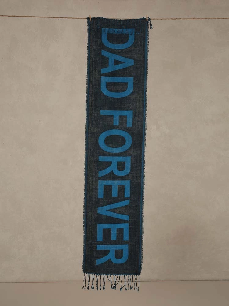 ImageDAD FOREVER Wool Muffler Scarf – Blue