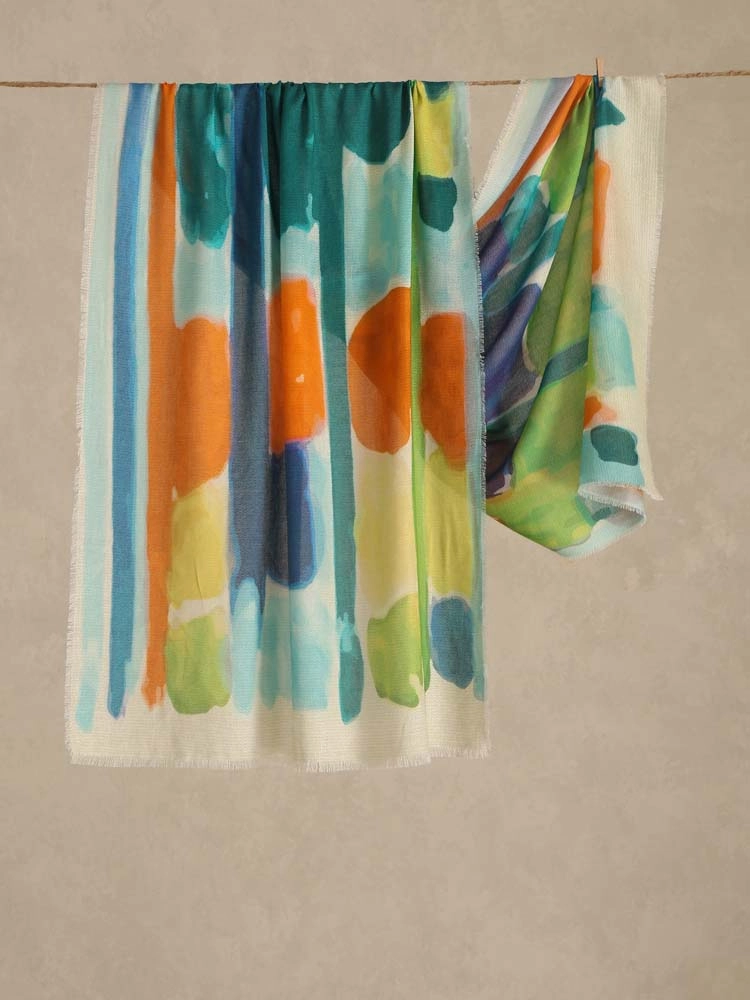 ImagePainterly Blocks ECOVERO™ Blend Stole – Multi