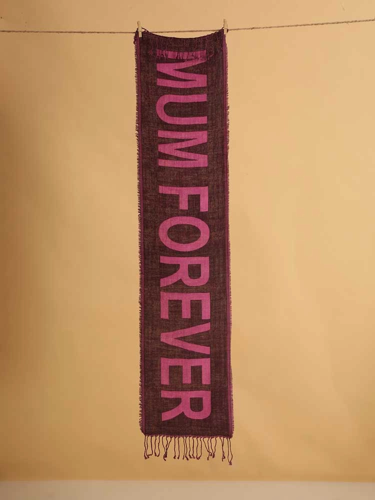 ImageMUM FOREVER Wool Muffler Scarf – Rose