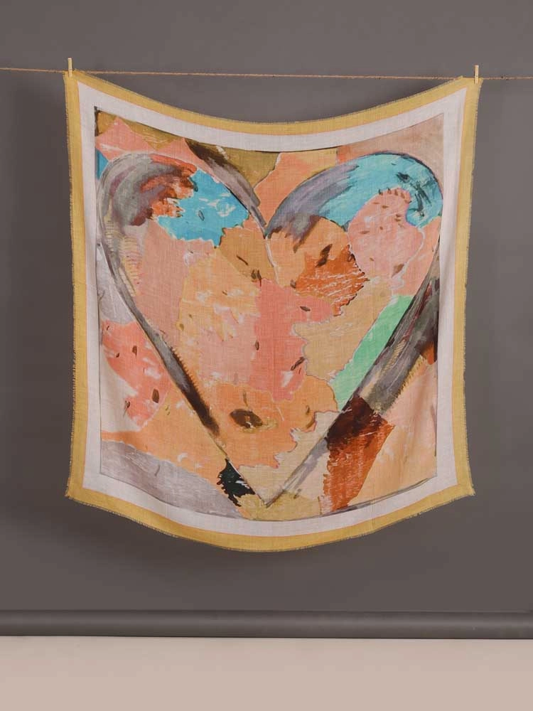ImageFreeform Love Modal Square Stole – Apricot, Multi