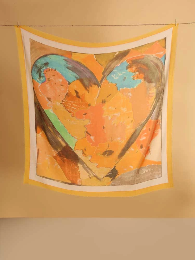 ImageFreeform Love Modal Square Stole – Apricot, Multi