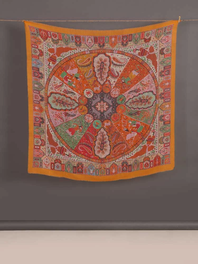 ImageSultan’s Story Wool Silk Foulard – Manila Multi