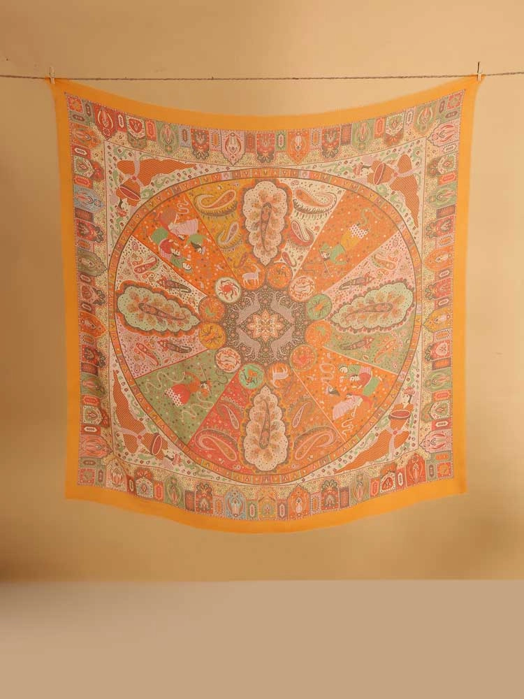 ImageSultan’s Story Wool Silk Foulard – Manila Multi