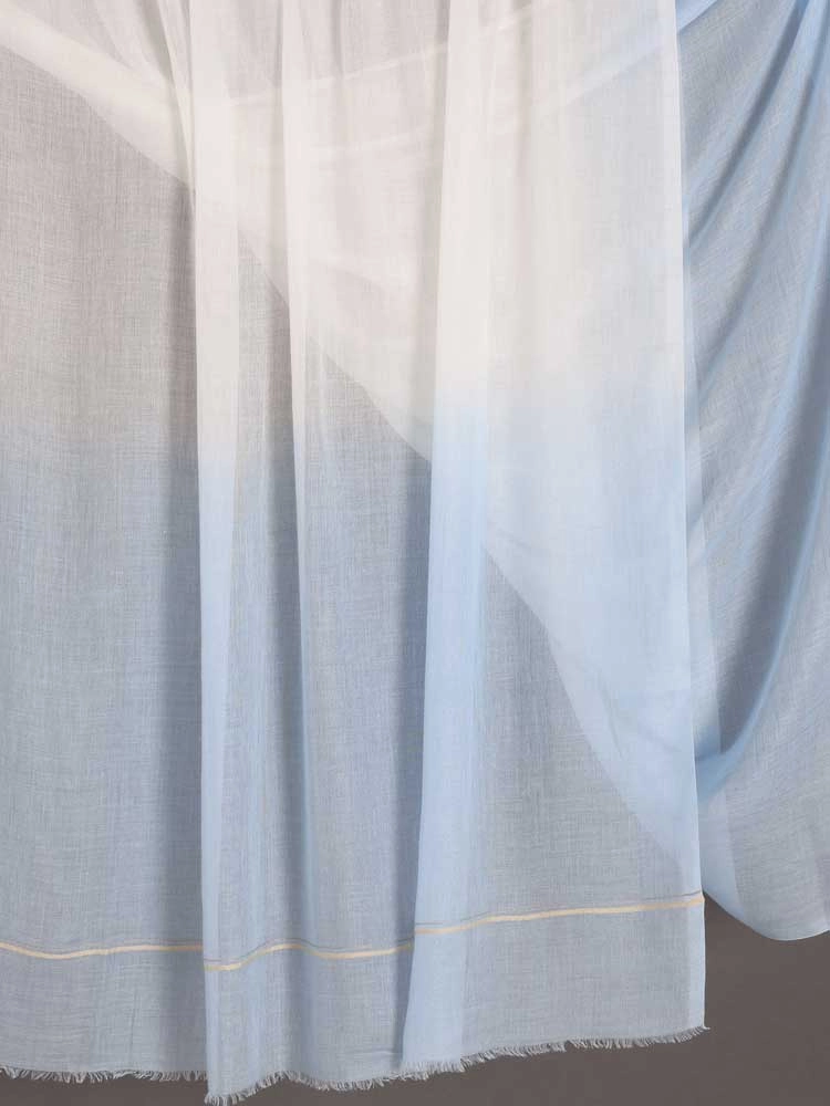ImageBaby Blue Ombre Silky Stole – Aqua