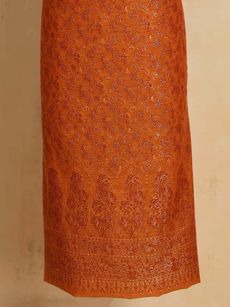 ImageZoon Paisley Cotton Unstitched Suit Set – Mukteshwar Mustard