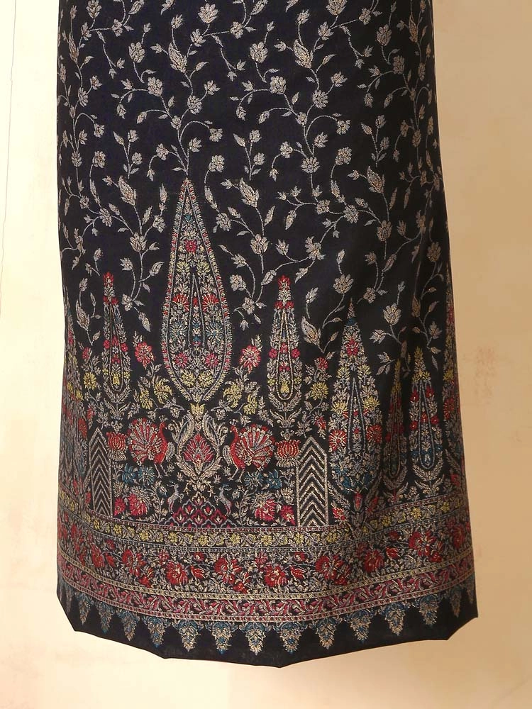 ImageVistaar Jaal Cotton Unstitched Suit – Heritage Black