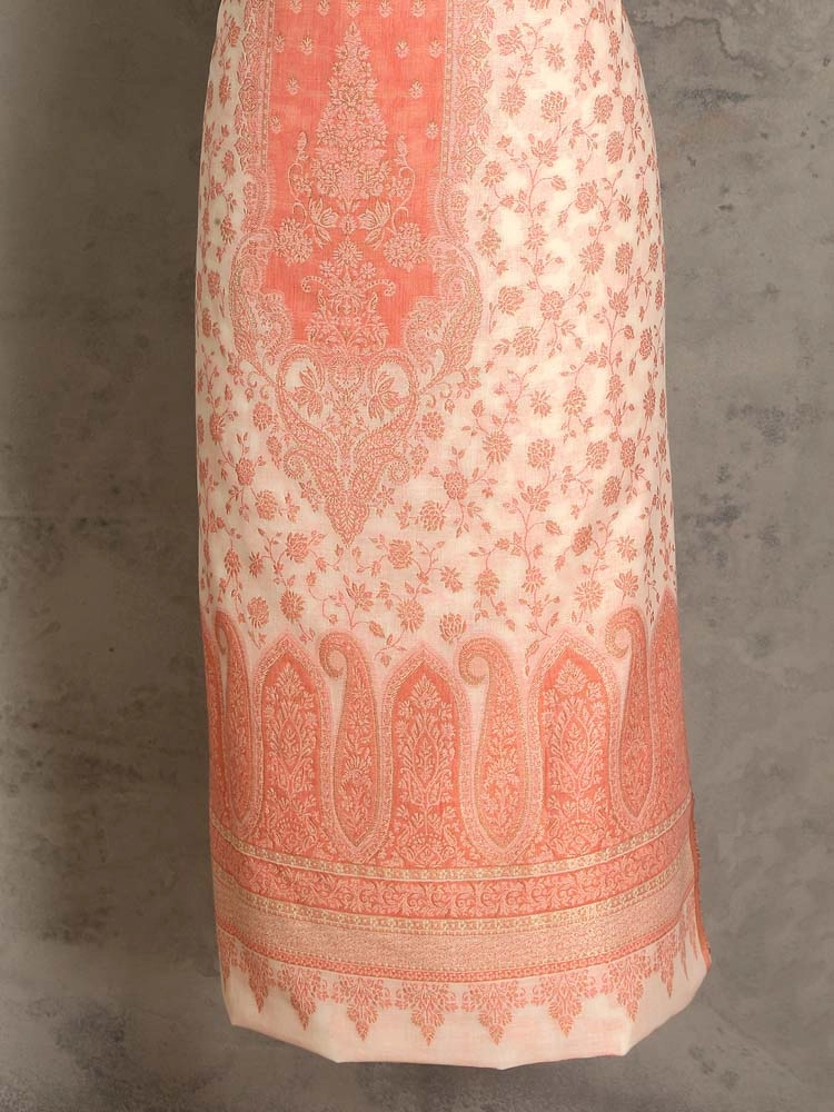 ImageNihan Paisley Cotton Unstitched Suit Set – Panama Pink