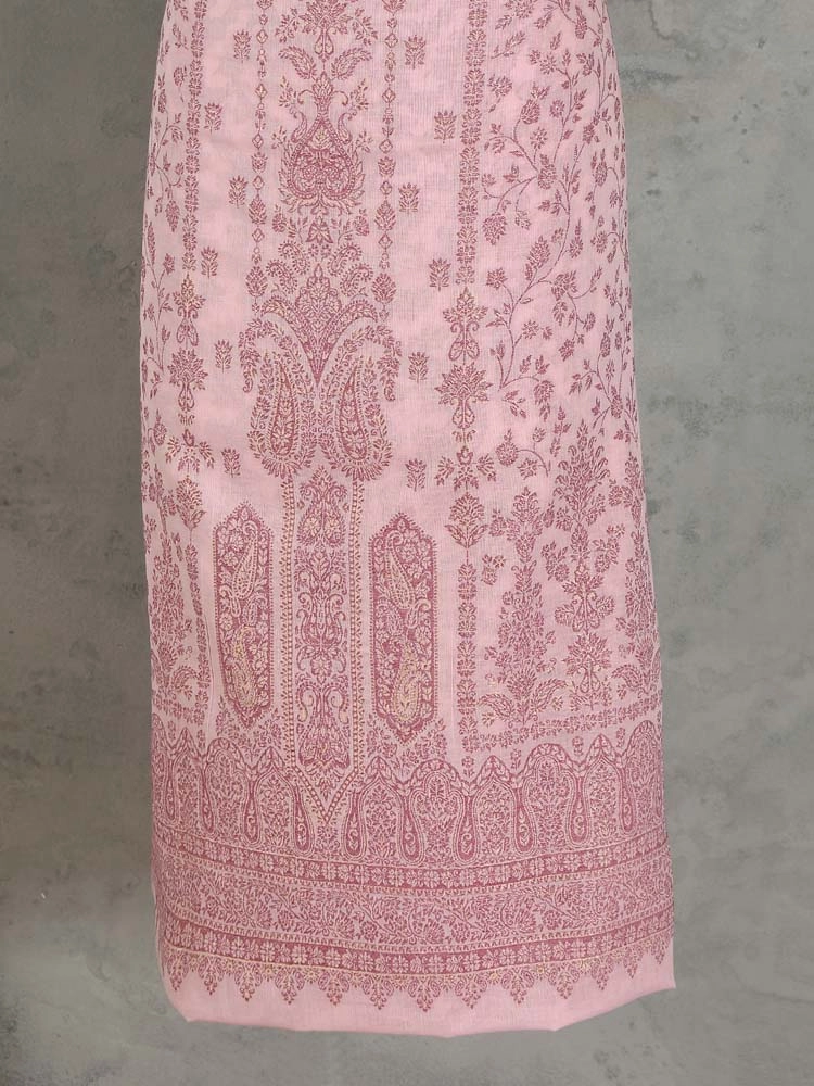 ImageCalista Paisley Cotton Unstitched Suit – Soft Peony