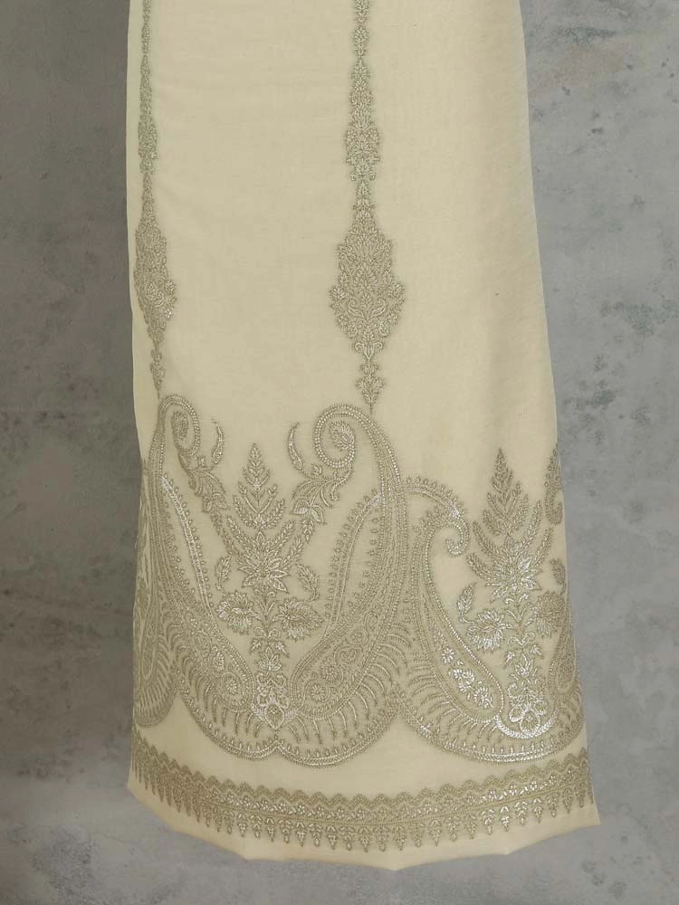 ImageNerina Paisley Silk Linen Unstitched Suit – Dhoop Gold